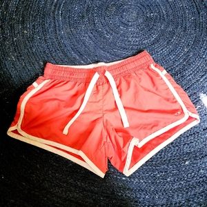 Medium Champion Coral Running Shorts Not lined Drawstring Front
